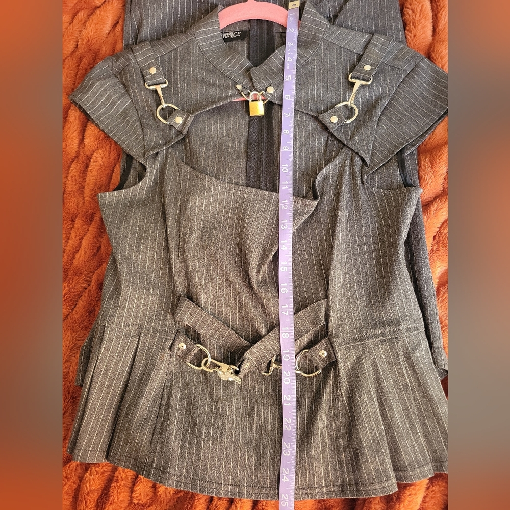 Lip Service Gangsta Pranksta Lock Top & Skirt - Picture 11 of 12